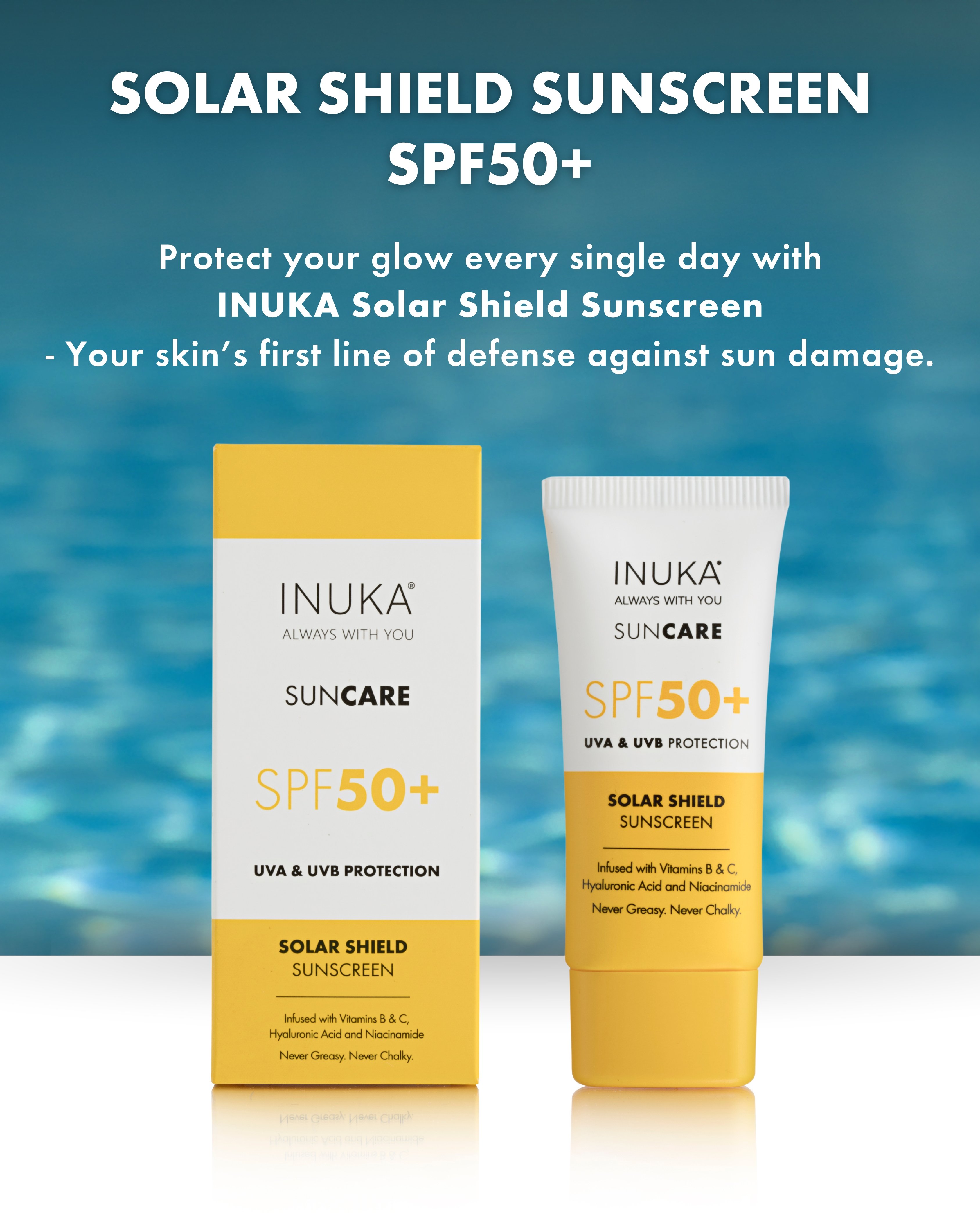 INUKA Solar Shield Sunscreen SPF50+ 50ml